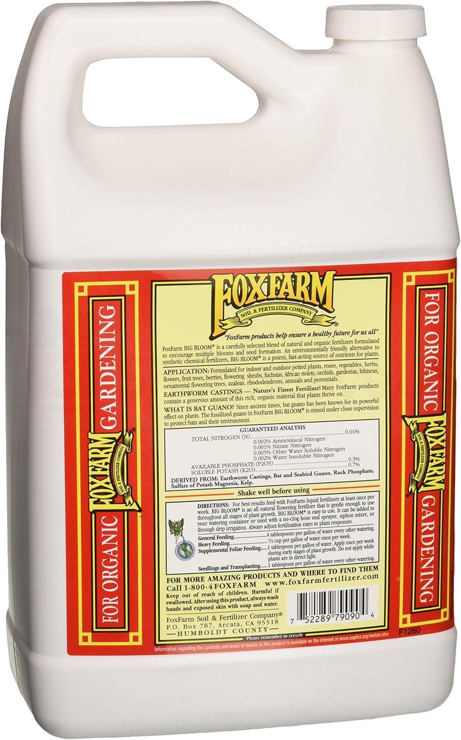 FoxFarm Big Bloom Liquid Plant Food 1 Gallon – Organic Fertilizer for Flowers, Fruits & Vegetables - Image 2