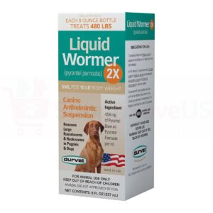 Durvet 2X Liquid Wormer Dog