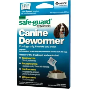 Safe guard Canine Dewormer 2gm for medium dogs