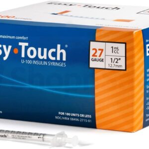 EasyTouch U-100 Insulin Syringes 27G × 1/2 in 1 cc (100 count)