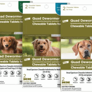 Elanco Quad Dewormer Chewable Tablets (Medium & Large Dogs)