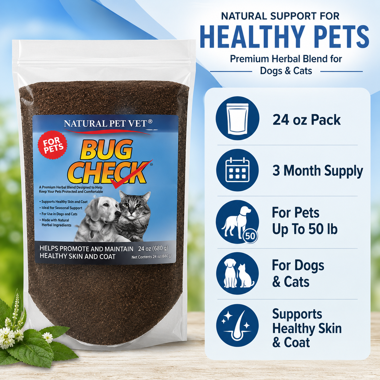 Pet Bug Check – 24 oz | 3-Month Supply for Pets Up to 50 lbs (Medium Breed) | Free Shipping - Image 3