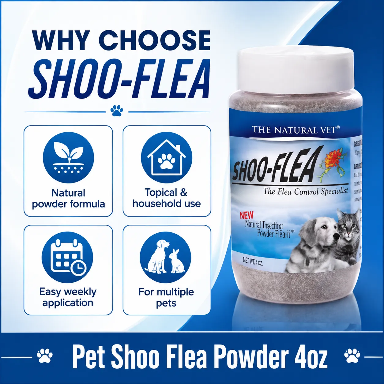 Pet Shoo Flea Powder 4oz - Image 4