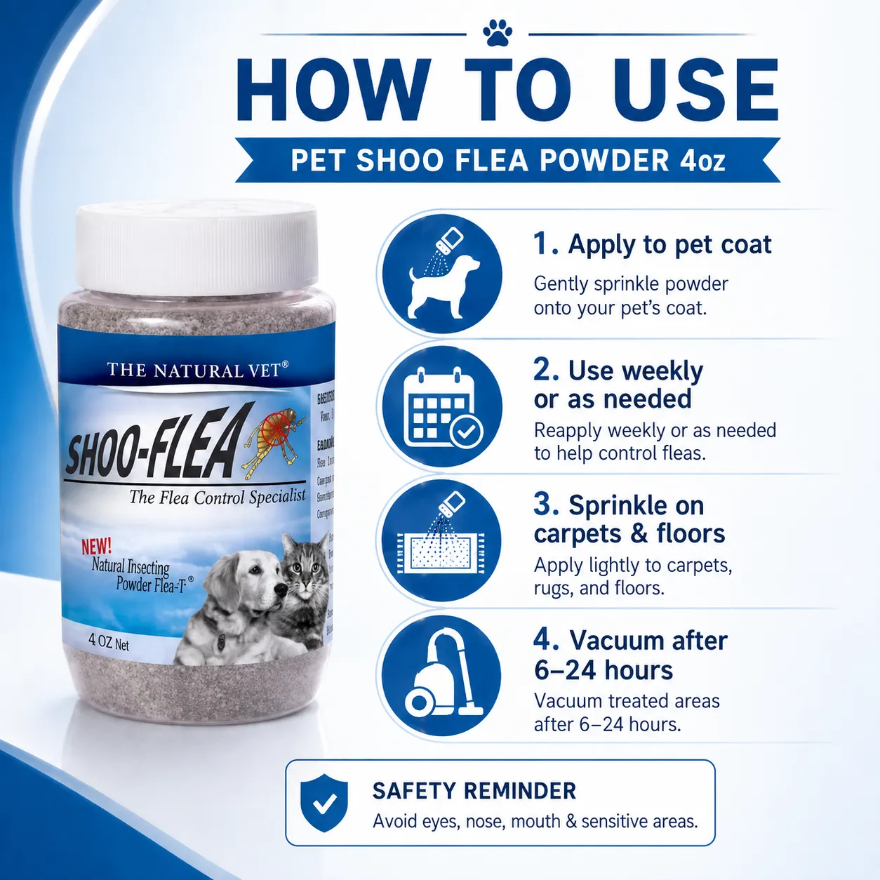 Pet Shoo Flea Powder 4oz - Image 3