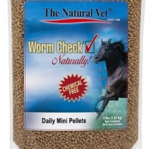 The Natural Vet Worm Check Daily Mini-Pellets for Horses, 4 lb